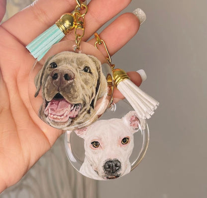 Custom Pet Portrait Keychain