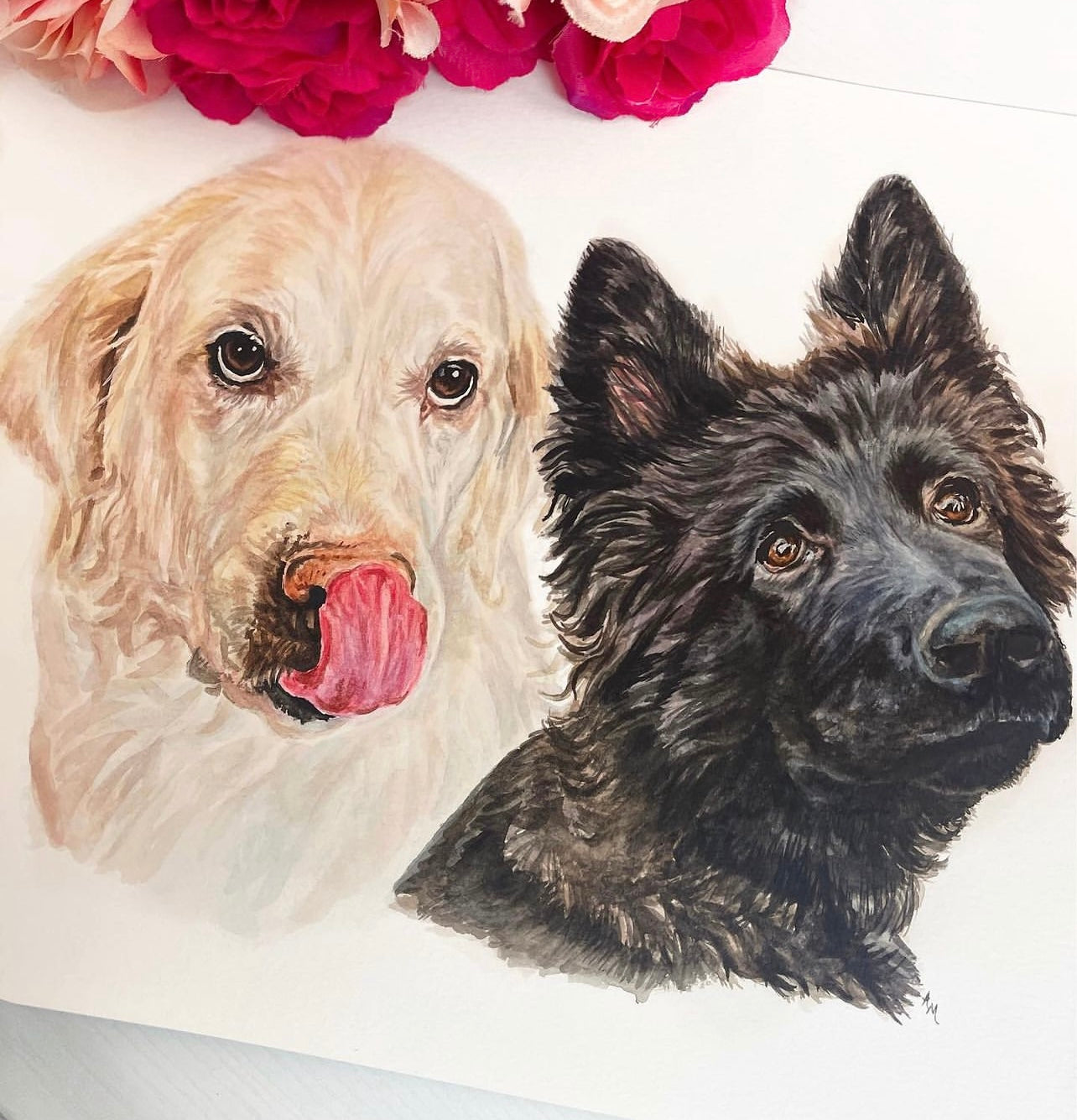 Custom Watercolor Pet Portrait